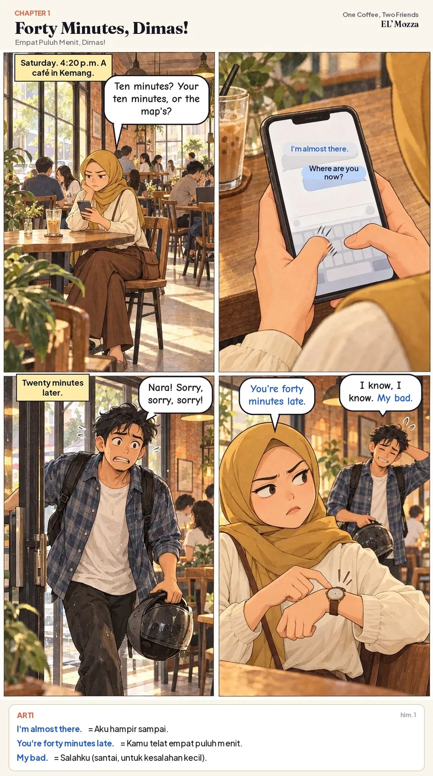 One Coffee, Two Friends, Bab 1 halaman 1 (hlm. 1)