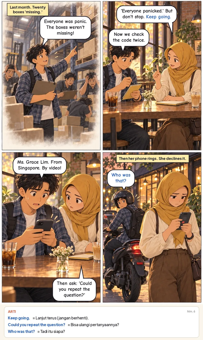 One Coffee, Two Friends, Bab 2 halaman 3 (hlm. 6)